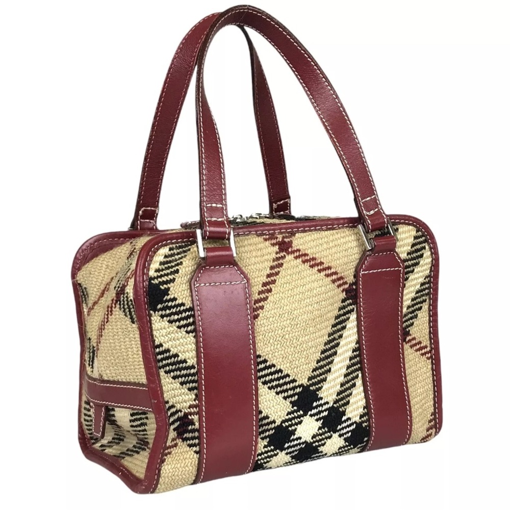 Burberry Blue Label Nova Check wool and leather Mini Bag